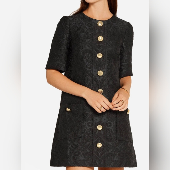 Dolce & Gabbana JACQUARD BUTTON-EMBELLISHED Dress - Picture 3 of 8